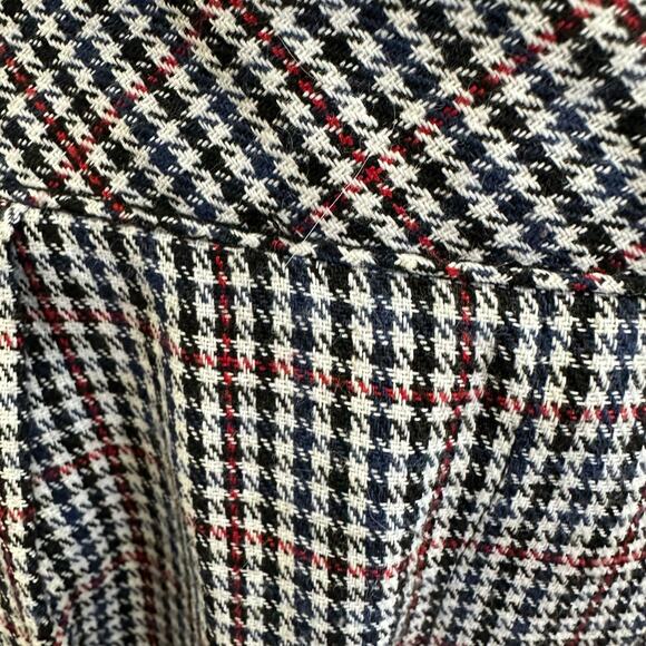 Topshop houndstooth paperbag pleated trouser ankle pants, tapered leg size 8 - Picture 6 of 14